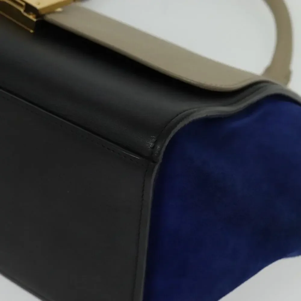 Celine Leather Trapeze Handbag Beige
